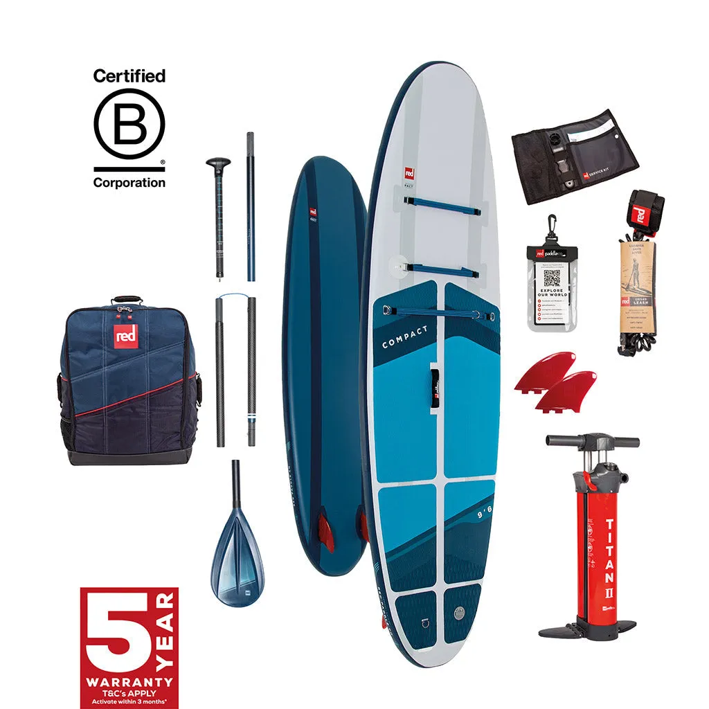 9.6 Compact Inflatable Paddle Board Package