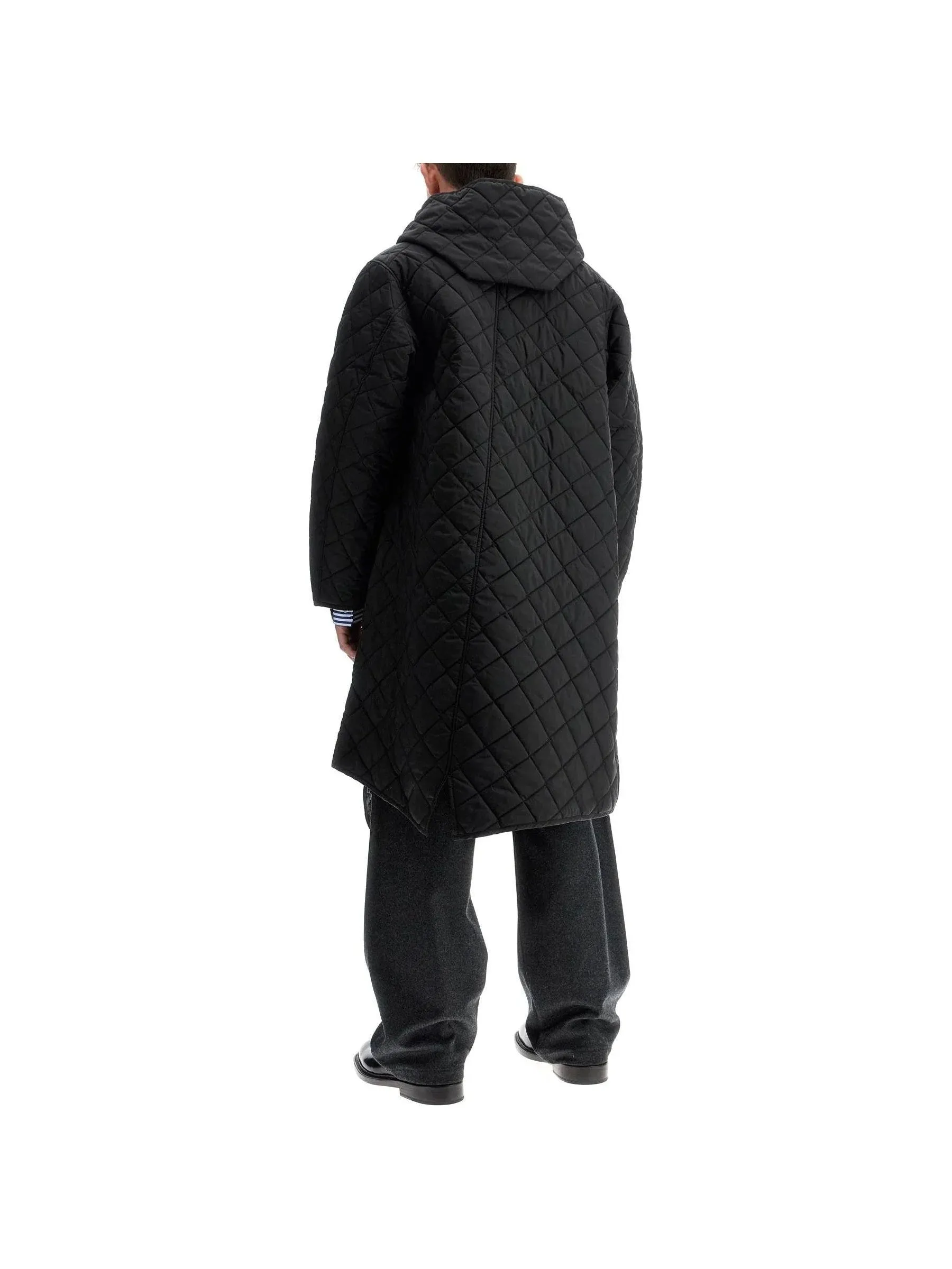 Asymmetrical Quilted Parka