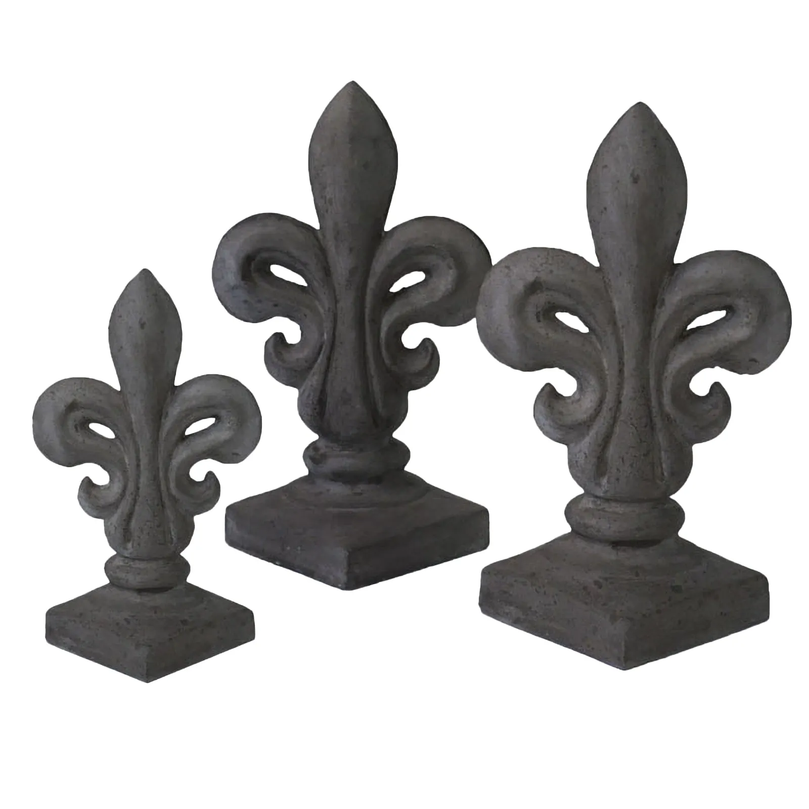 Blok Concrete Fleur De Lys - Black