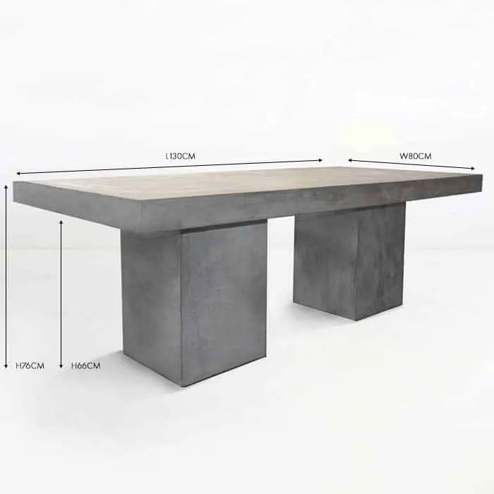 Blok Rectangle Concrete Dining Table