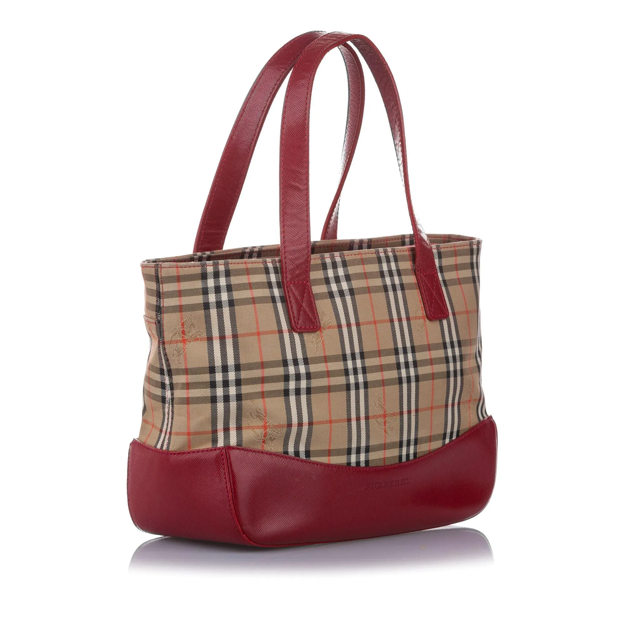 Burberry Haymarket Check Canvas Tote Bag (SHG-14780)