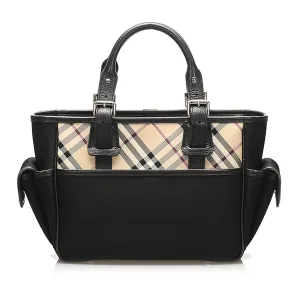 Burberry Nova Check Canvas Handbag (SHG-13566)