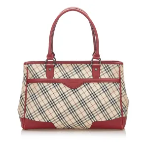 Burberry Nova Check Canvas Tote Bag (SHG-17415)