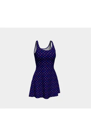 Colored Polka Dot Flare Dress