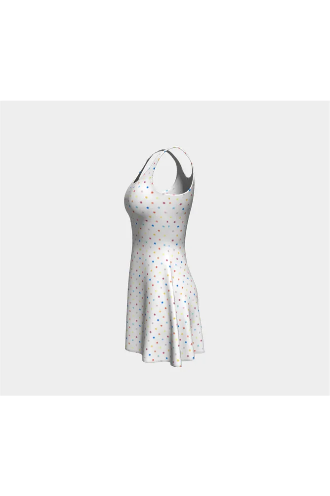 Colorful Polka Dot Flare Dress