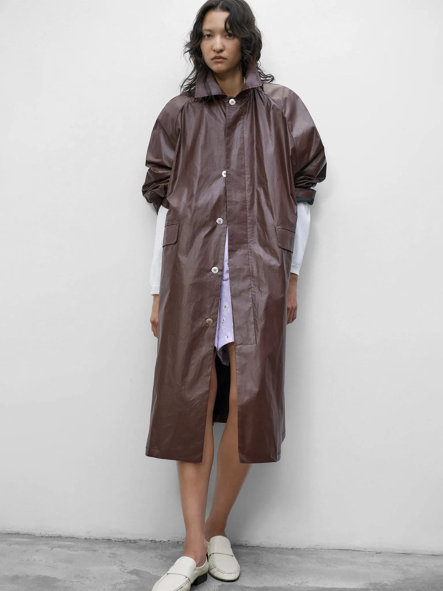 CORDERA Trench Coat Prune