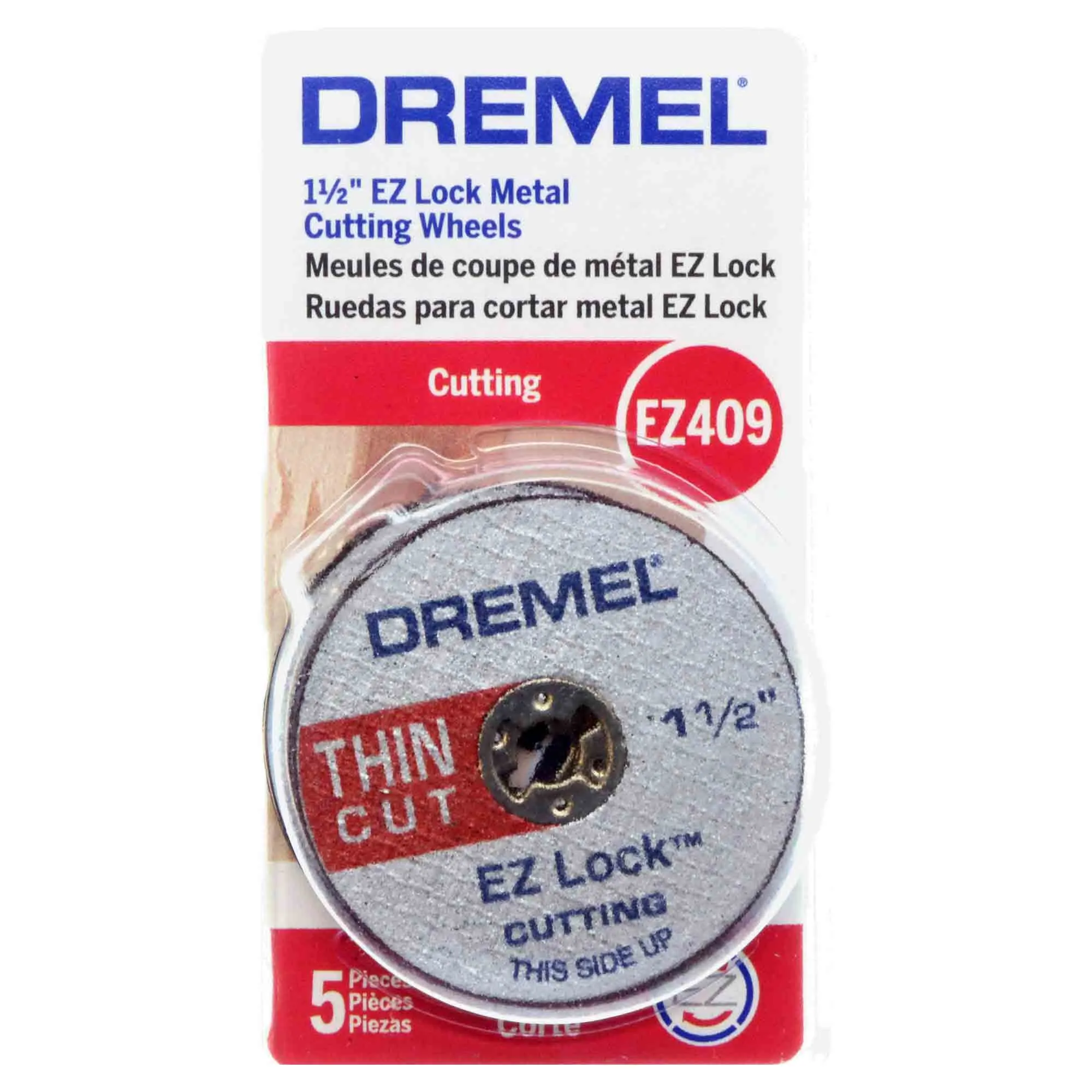 Dremel EZ409 EZ Lock Thin Cut-off Wheels - Cuts Metal - 5pc