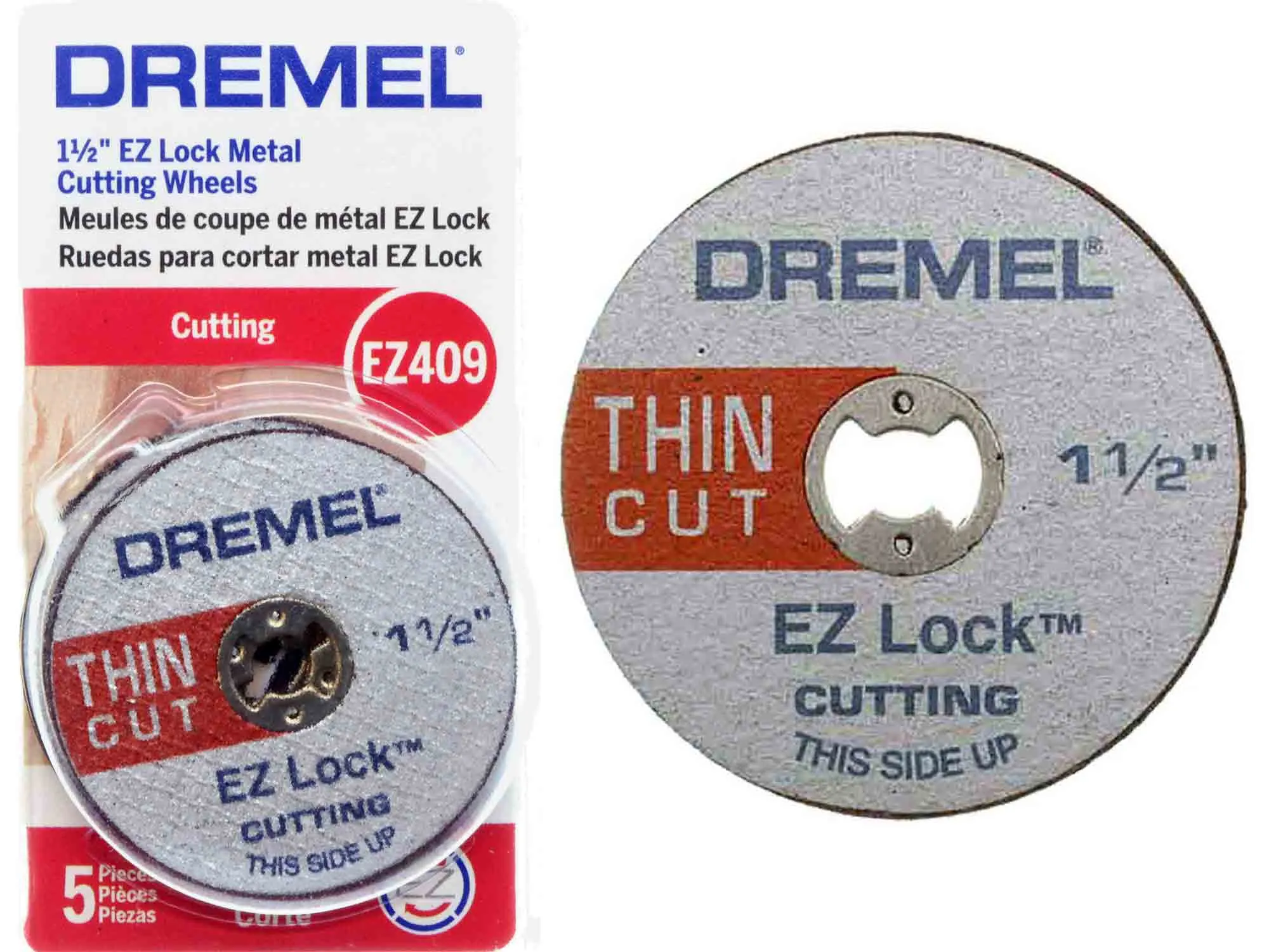 Dremel EZ409 EZ Lock Thin Cut-off Wheels - Cuts Metal - 5pc