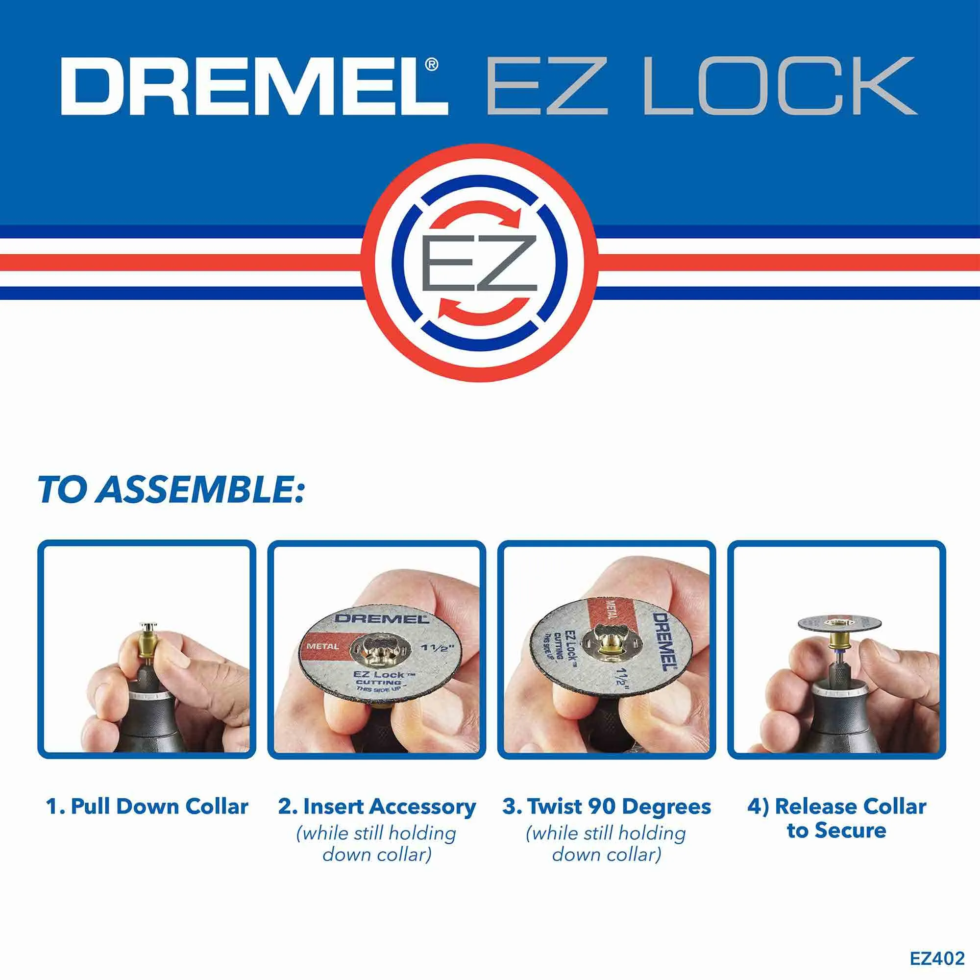 Dremel EZ409 EZ Lock Thin Cut-off Wheels - Cuts Metal - 5pc