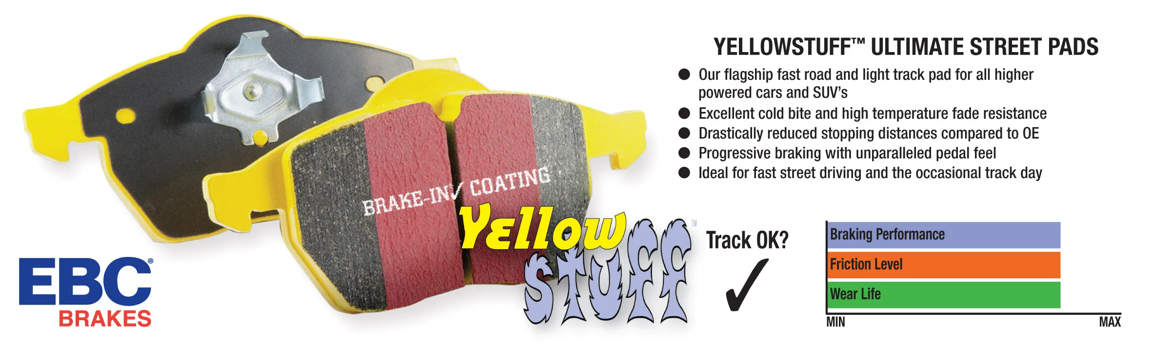 EBC Brakes DP41145R Yellowstuff Street And Track Brake Pads