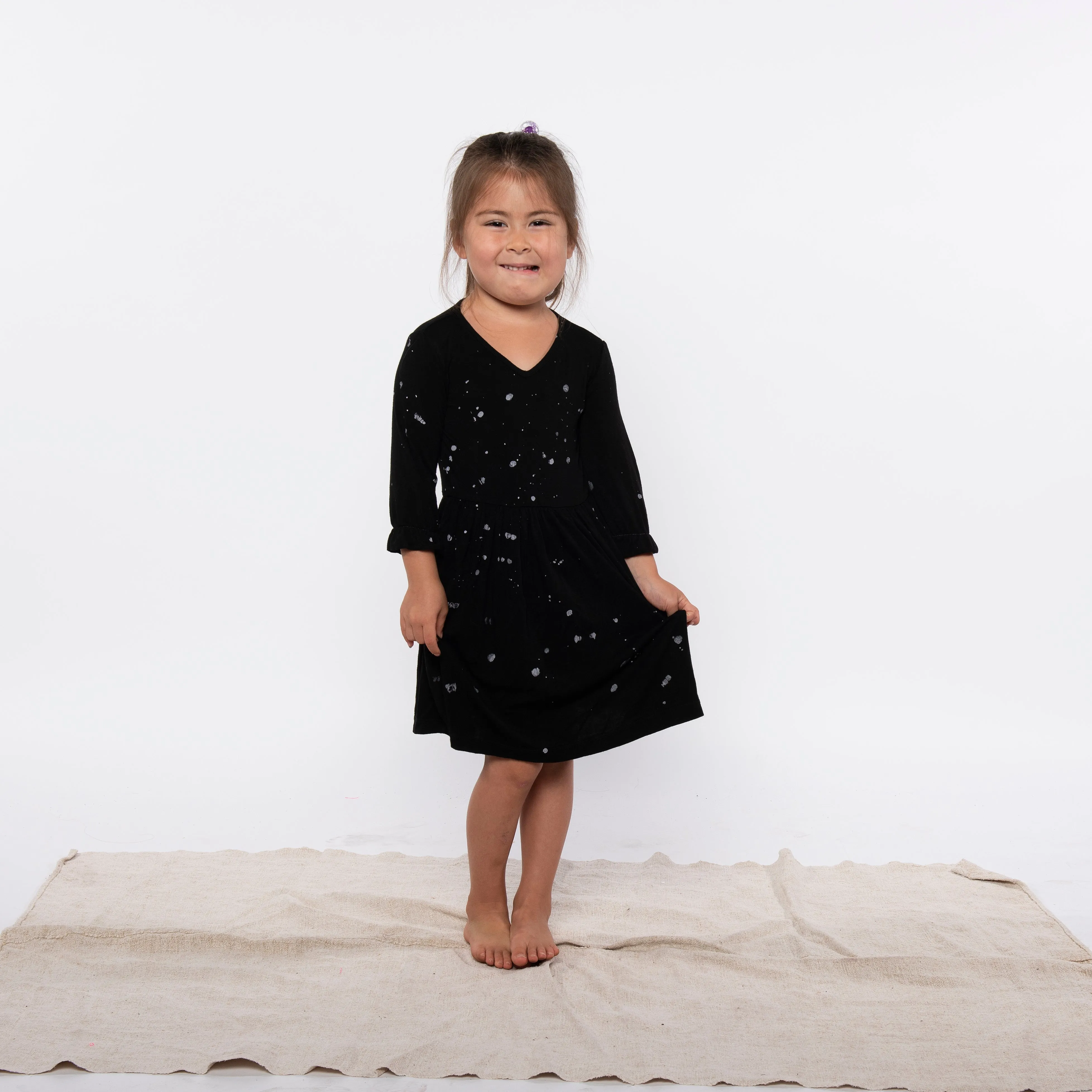 Fairwell Prairie Dress in Midnight Mist