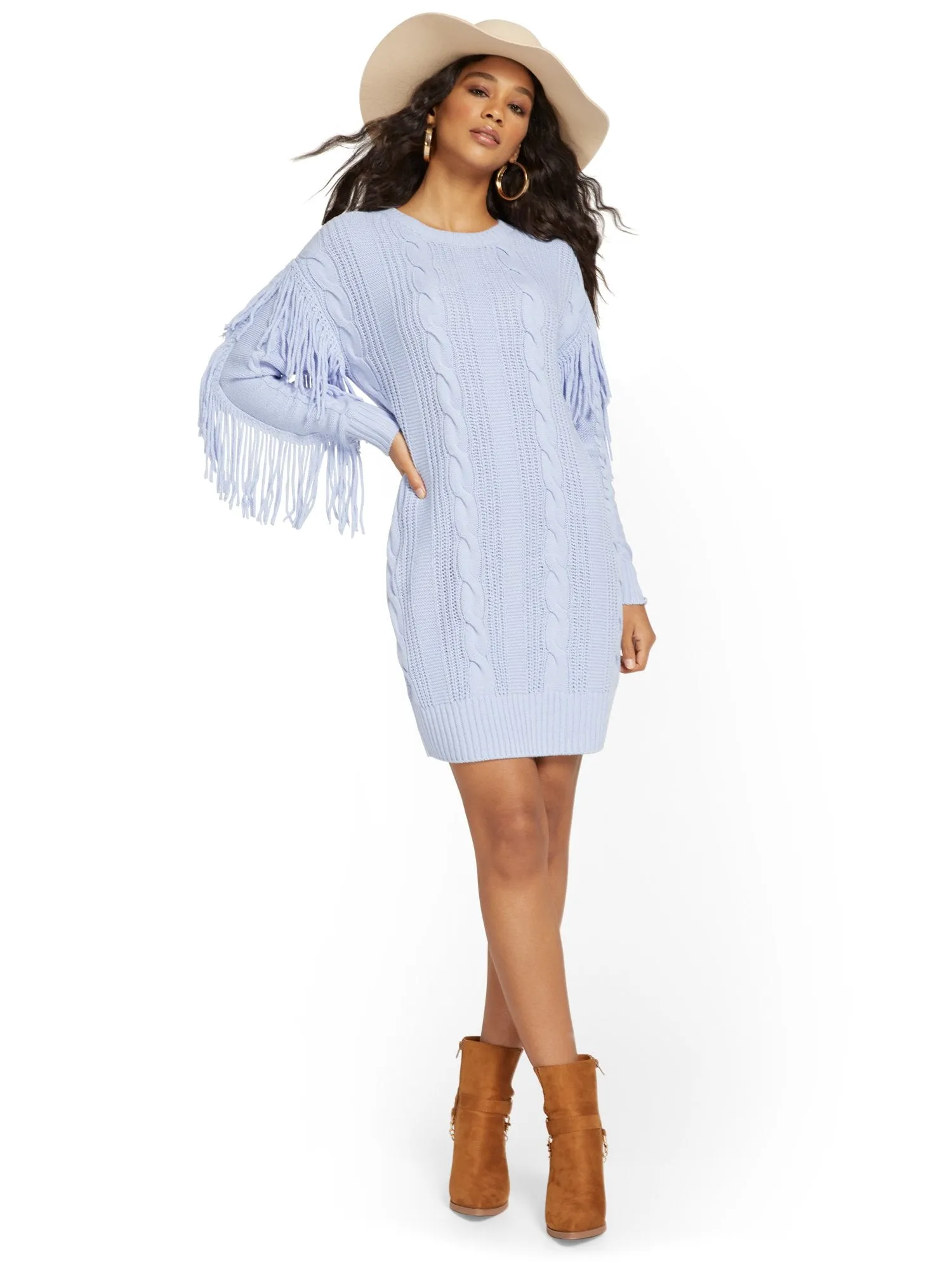 Fringe Sweater Dress