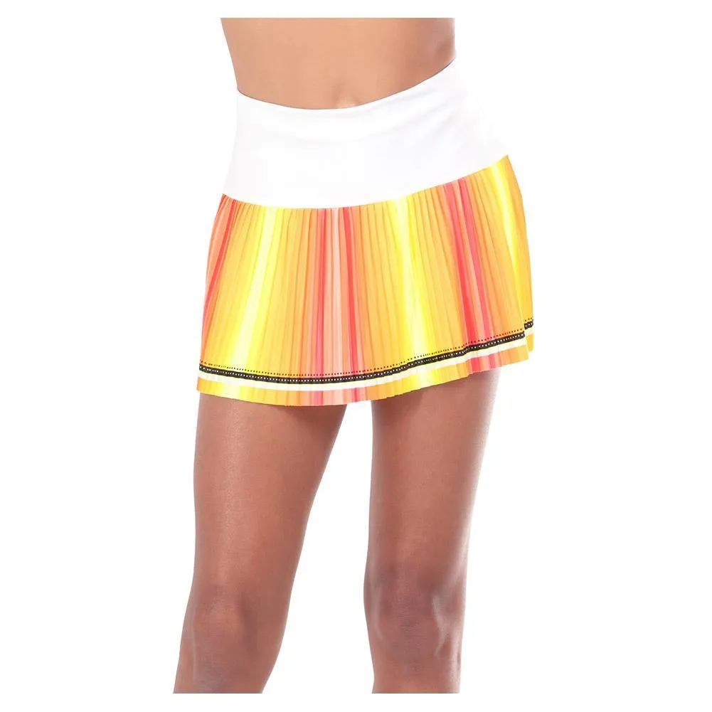 Girl's Heat Wave Pleated Tennis Skort Neon Yellow