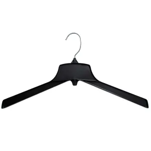 Hanger Central Heavy-Duty Black Plastic Closet Department Store Coat Hangers, 15 Inch, 50 Pack