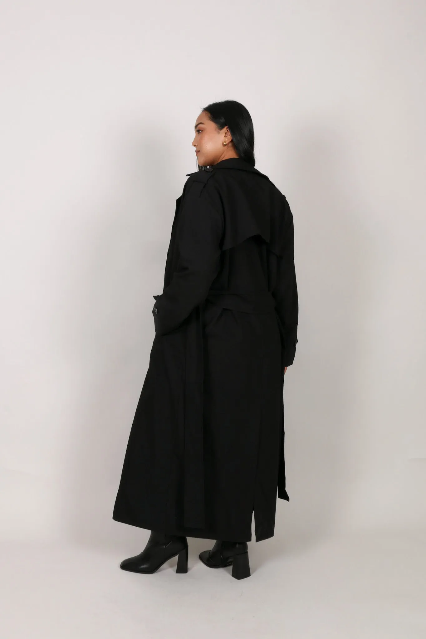 HENDRIX TRENCH COAT BLACK