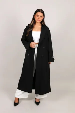 HENDRIX TRENCH COAT BLACK