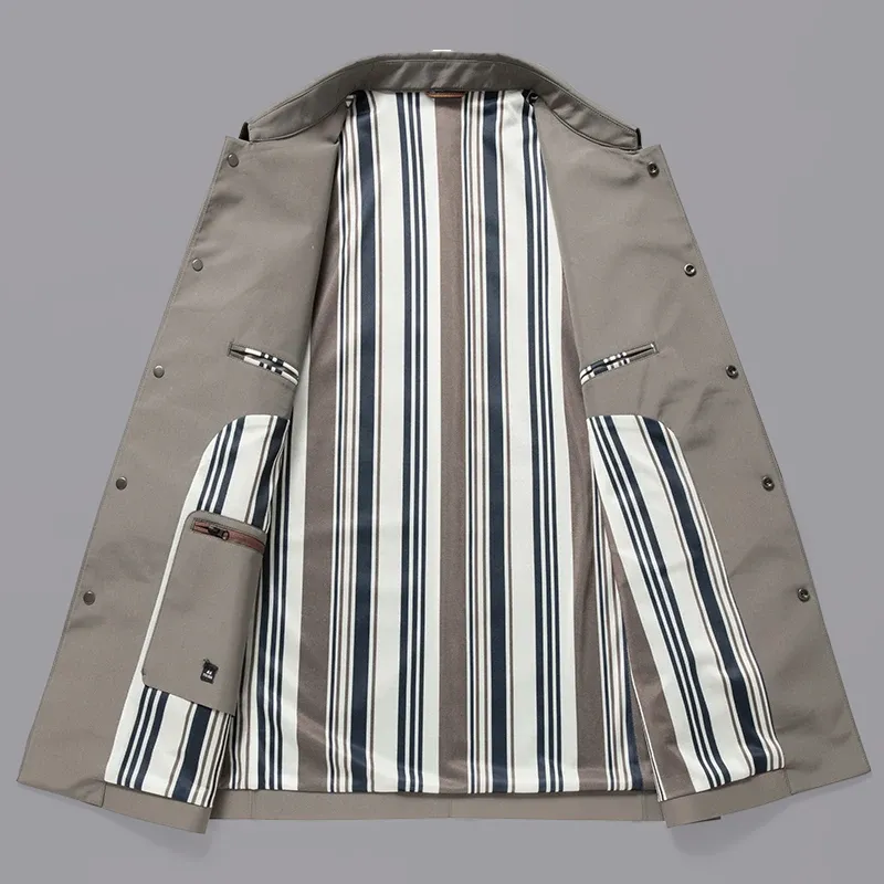 KENT DEVOÎR DUALCORE™ STRIPED OVERCOAT