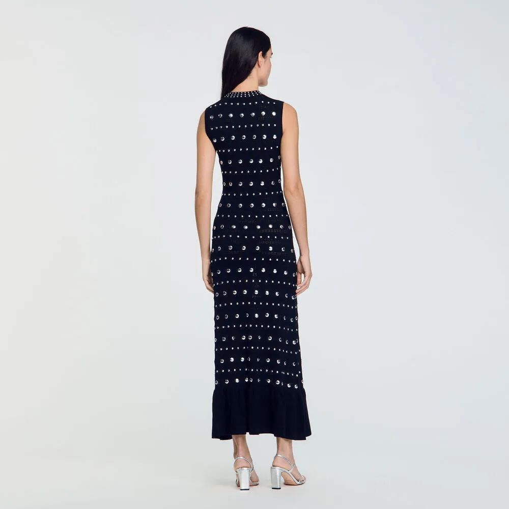 Knit Maxi Dress With Studs