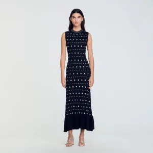 Knit Maxi Dress With Studs