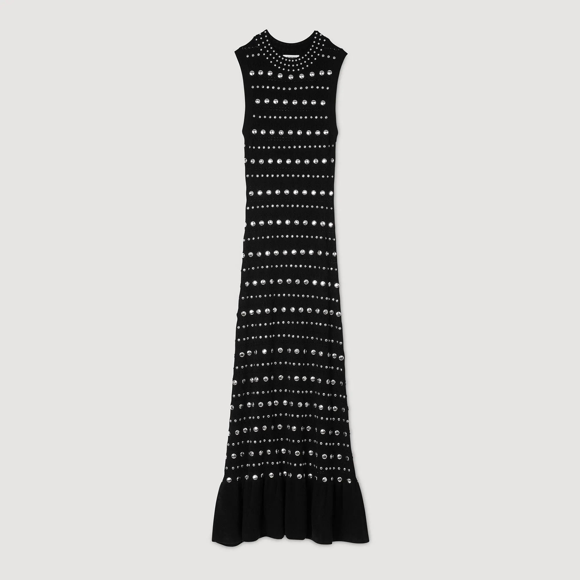 Knit Maxi Dress With Studs