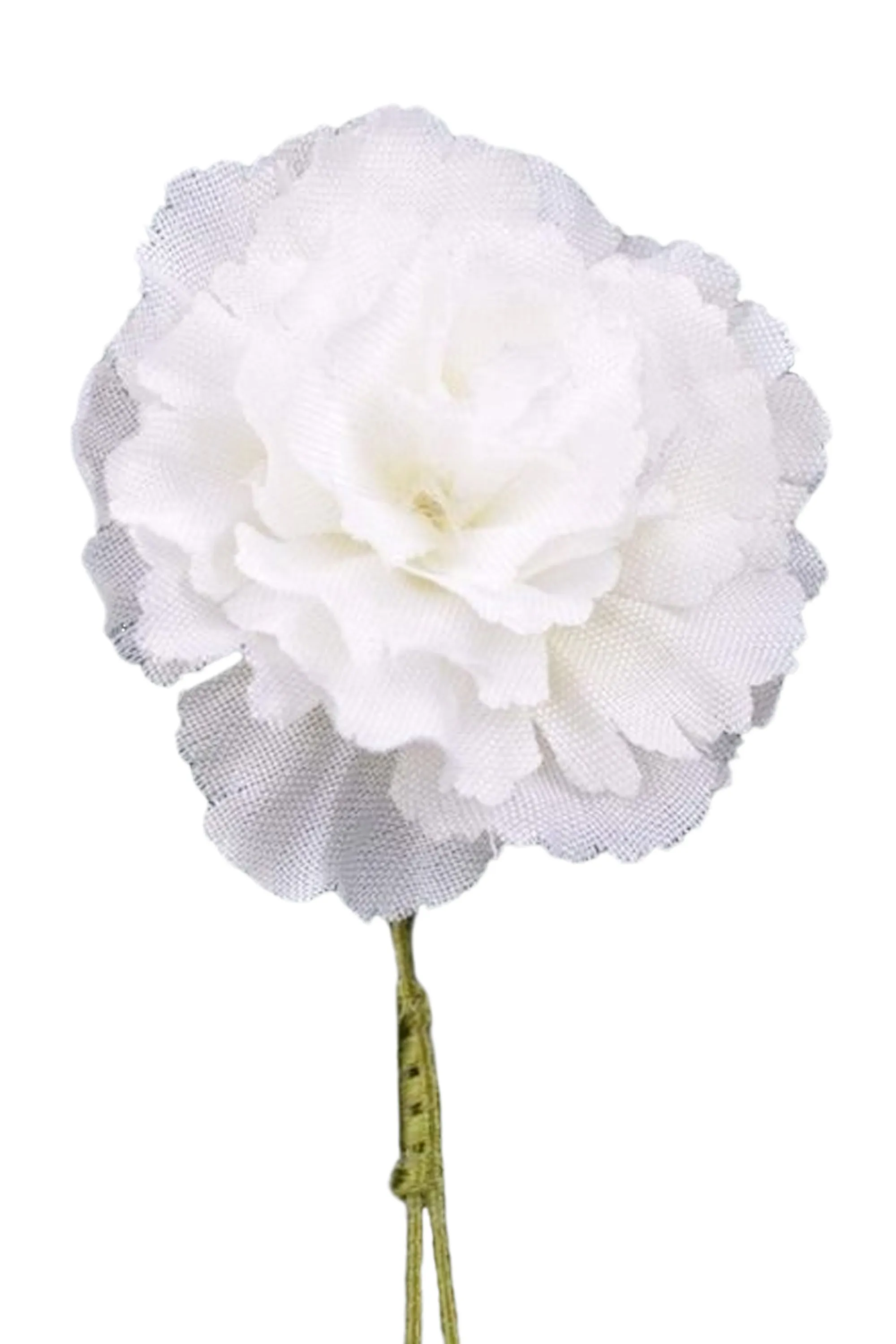 Life-Size White Carnation Boutonnière Flower