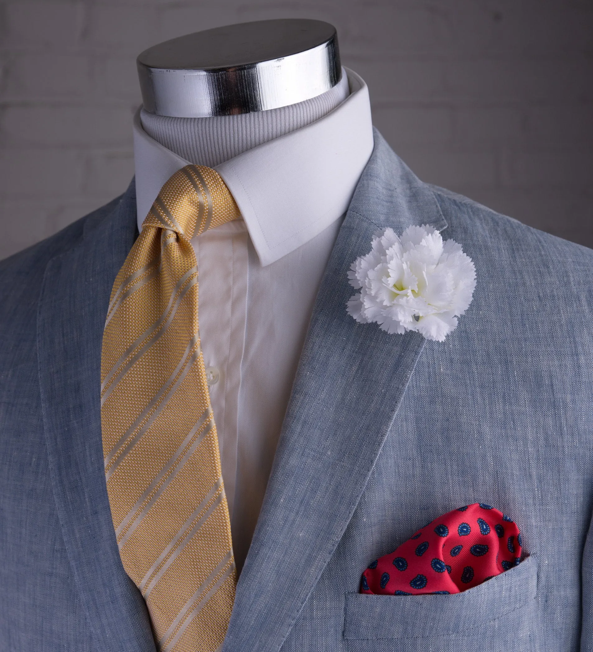 Life-Size White Carnation Boutonnière Flower