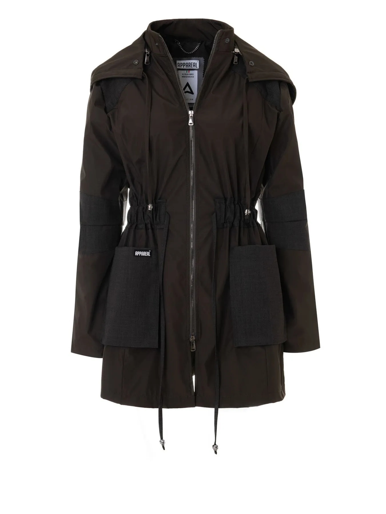 Melissandra Gabardine Parka, Earth Green