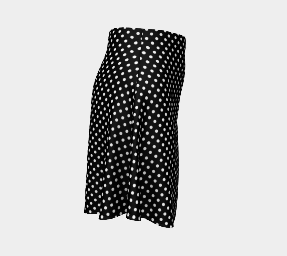 Micro Polka Dot Flare Skirt