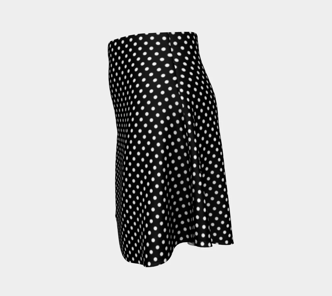 Micro Polka Dot Flare Skirt