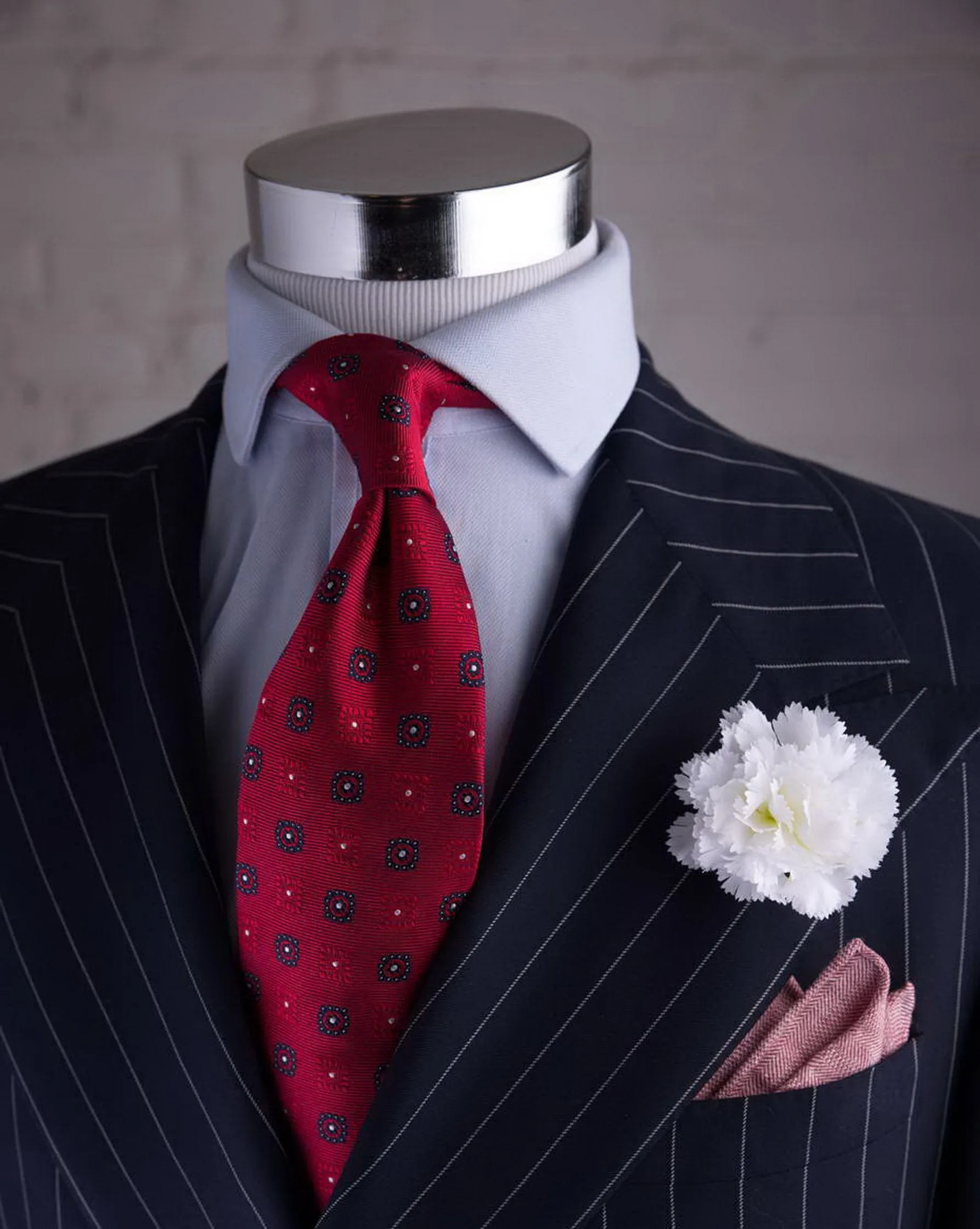 Mini White Carnation Silk Boutonnière Flower