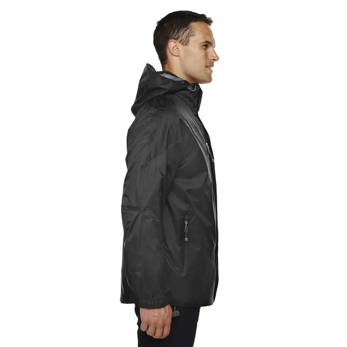 North End Men's Black Performance 3-in-1 Seam-Sealed Hooded Jacket