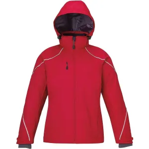 North End Women's Classic Red Angle 3-In-1 Jacket with Bonded Fleece Liner