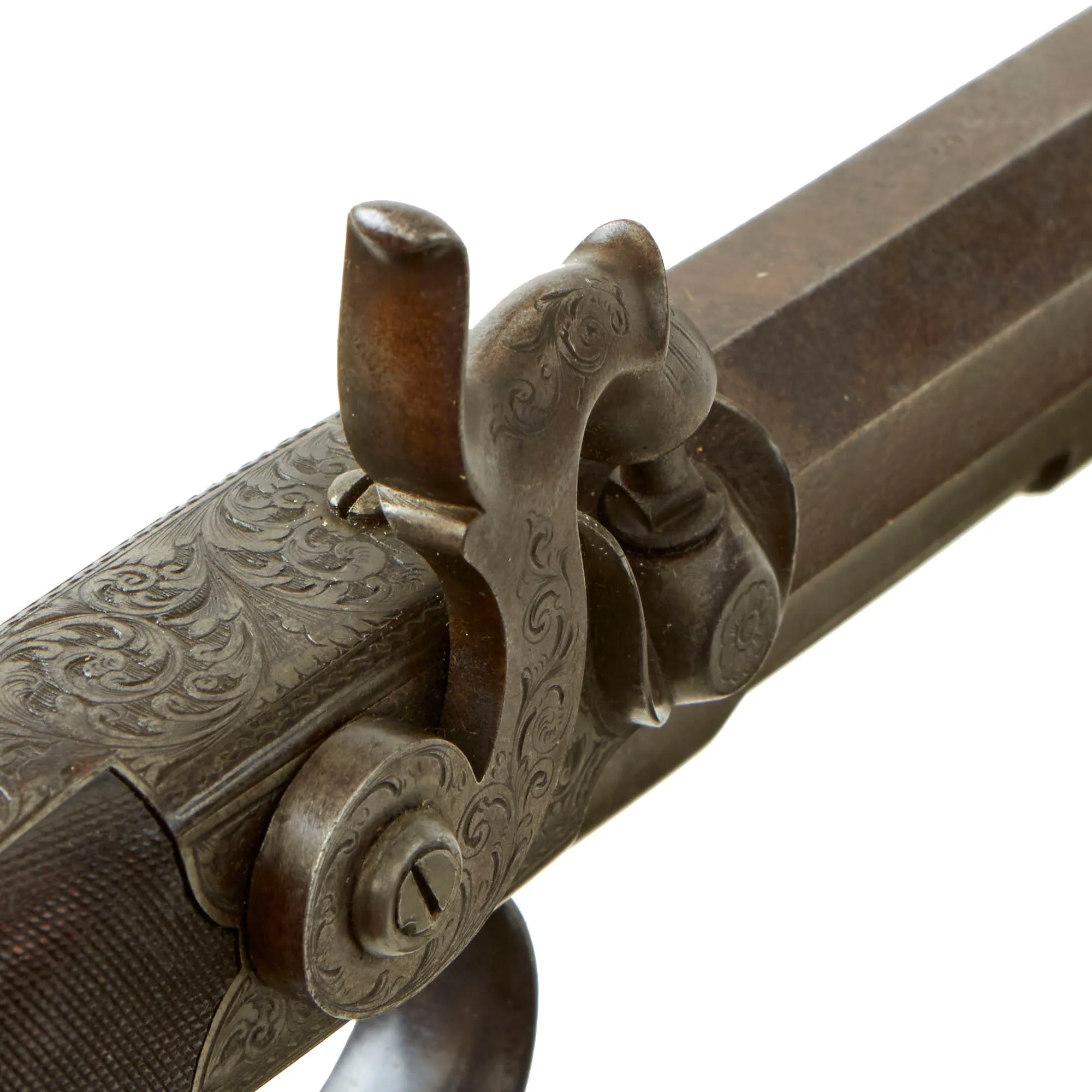 Original Cased British Percussion Overcoat Pistol by William Powell of Birmingham with Spare Rifled Barrel & Accessories - Circa 1840