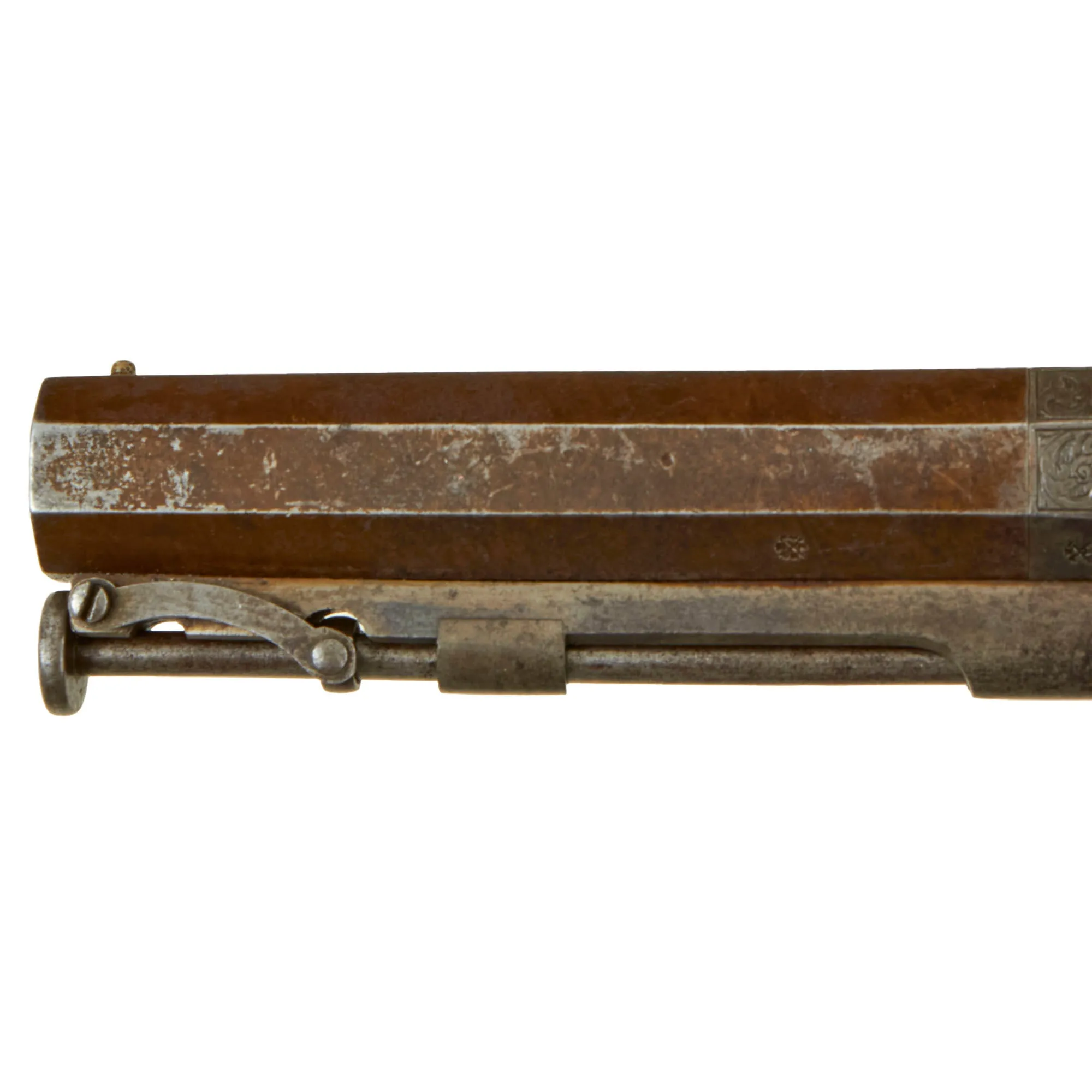 Original Cased British Percussion Overcoat Pistol by William Powell of Birmingham with Spare Rifled Barrel & Accessories - Circa 1840