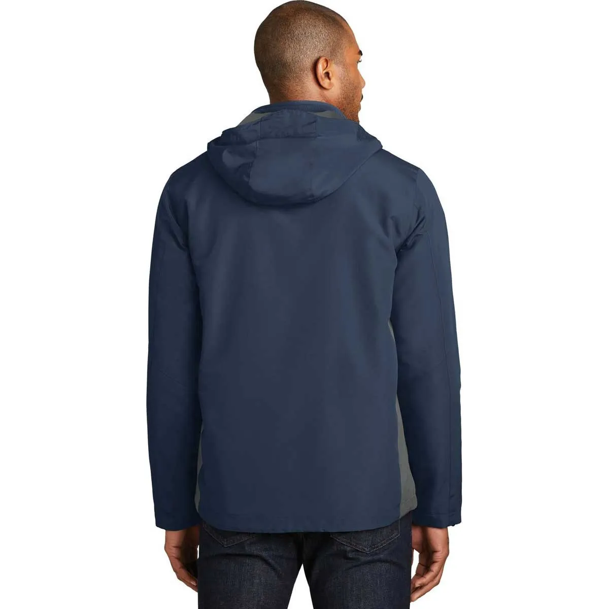 Port Authority Men's Dress Blue Navy/Grey Steel Merge 3-in-1 Jacket