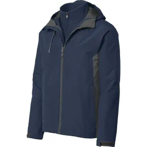 Port Authority Men's Dress Blue Navy/Grey Steel Merge 3-in-1 Jacket