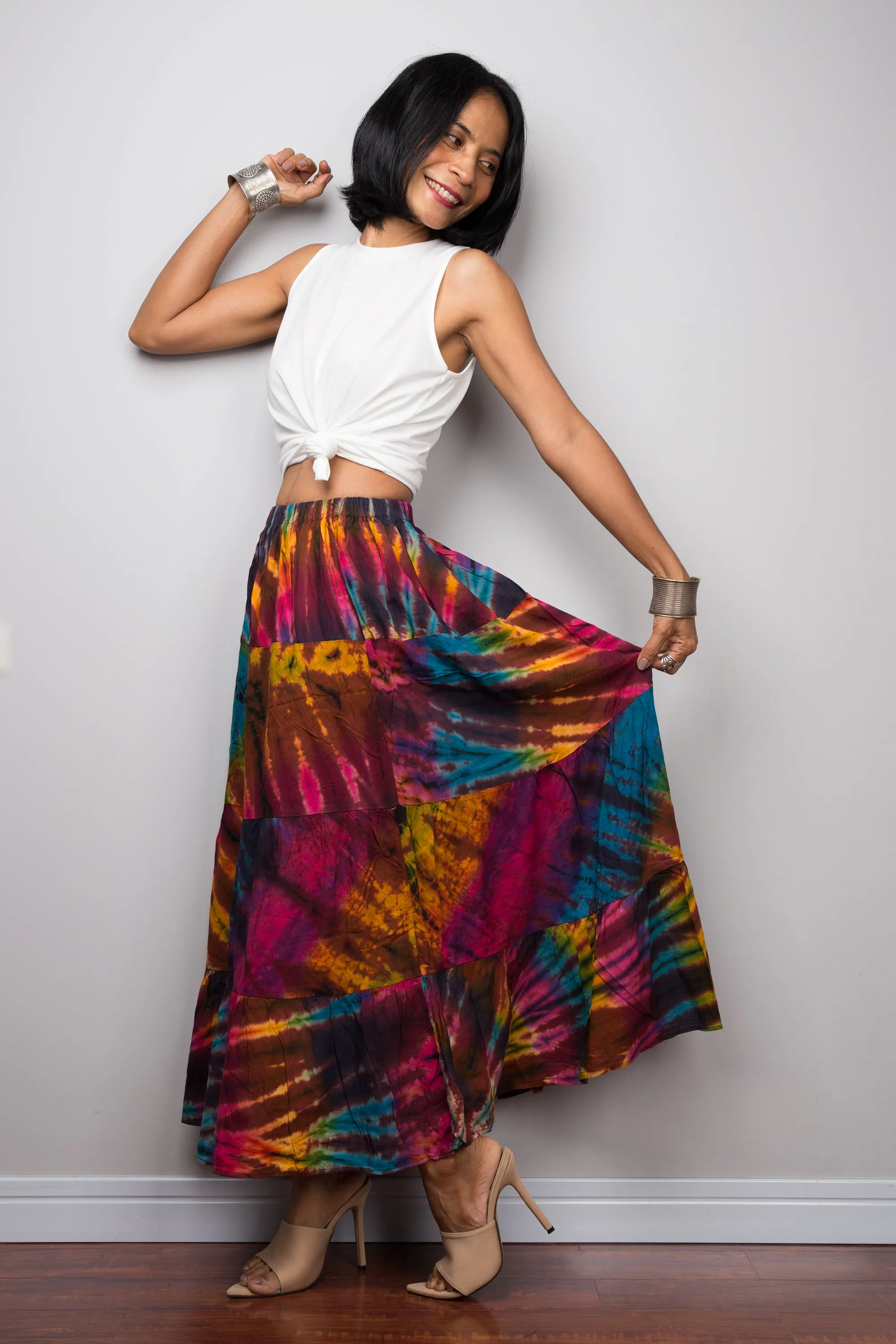 Rainbow Tie Dye Skirt