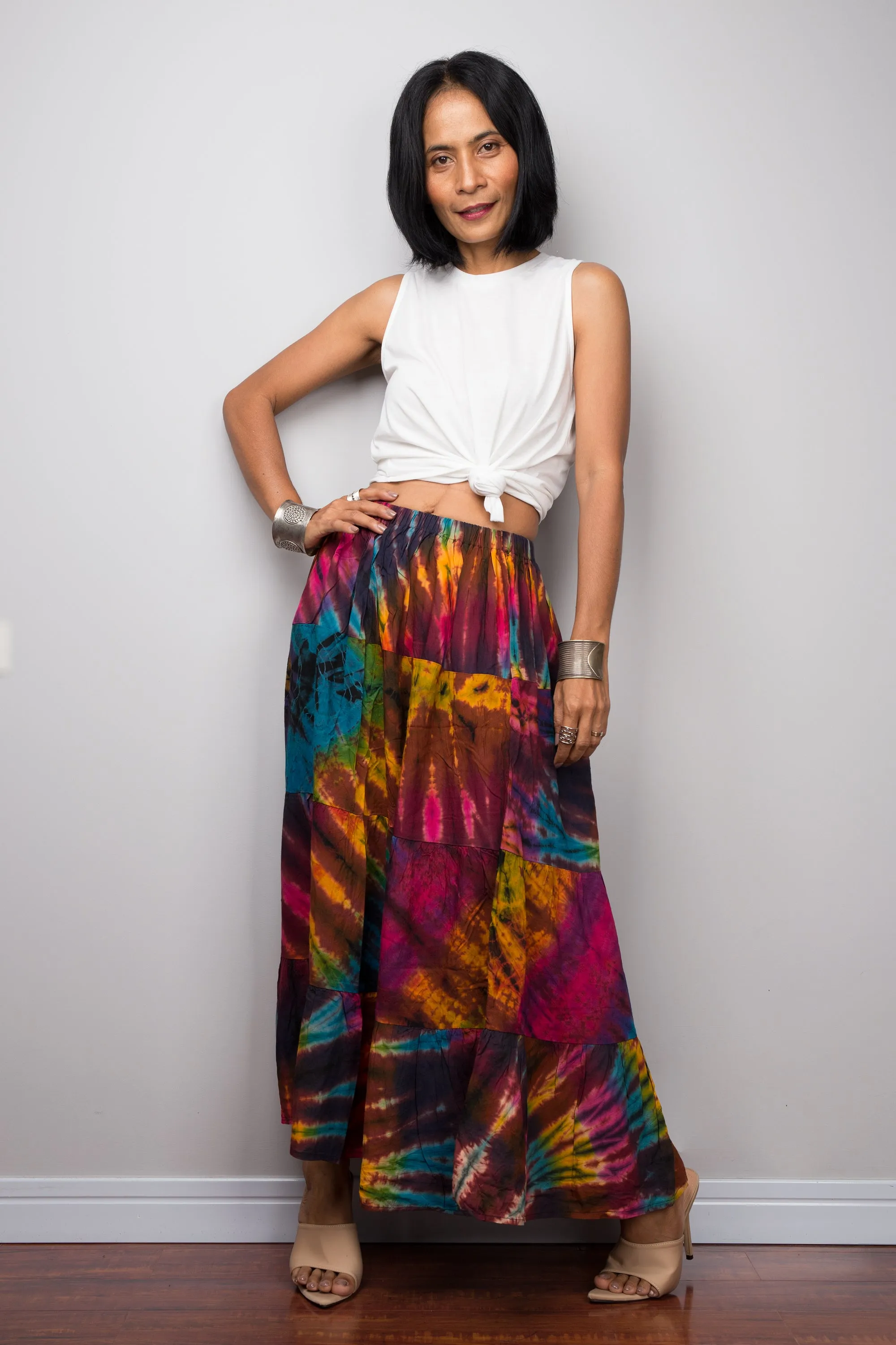 Rainbow Tie Dye Skirt