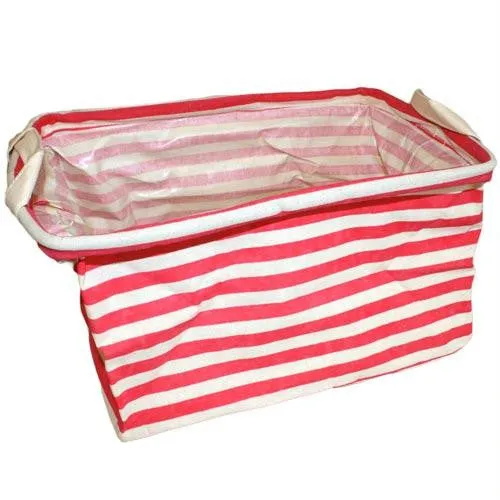 Reinforced Cotton Basket - Red square