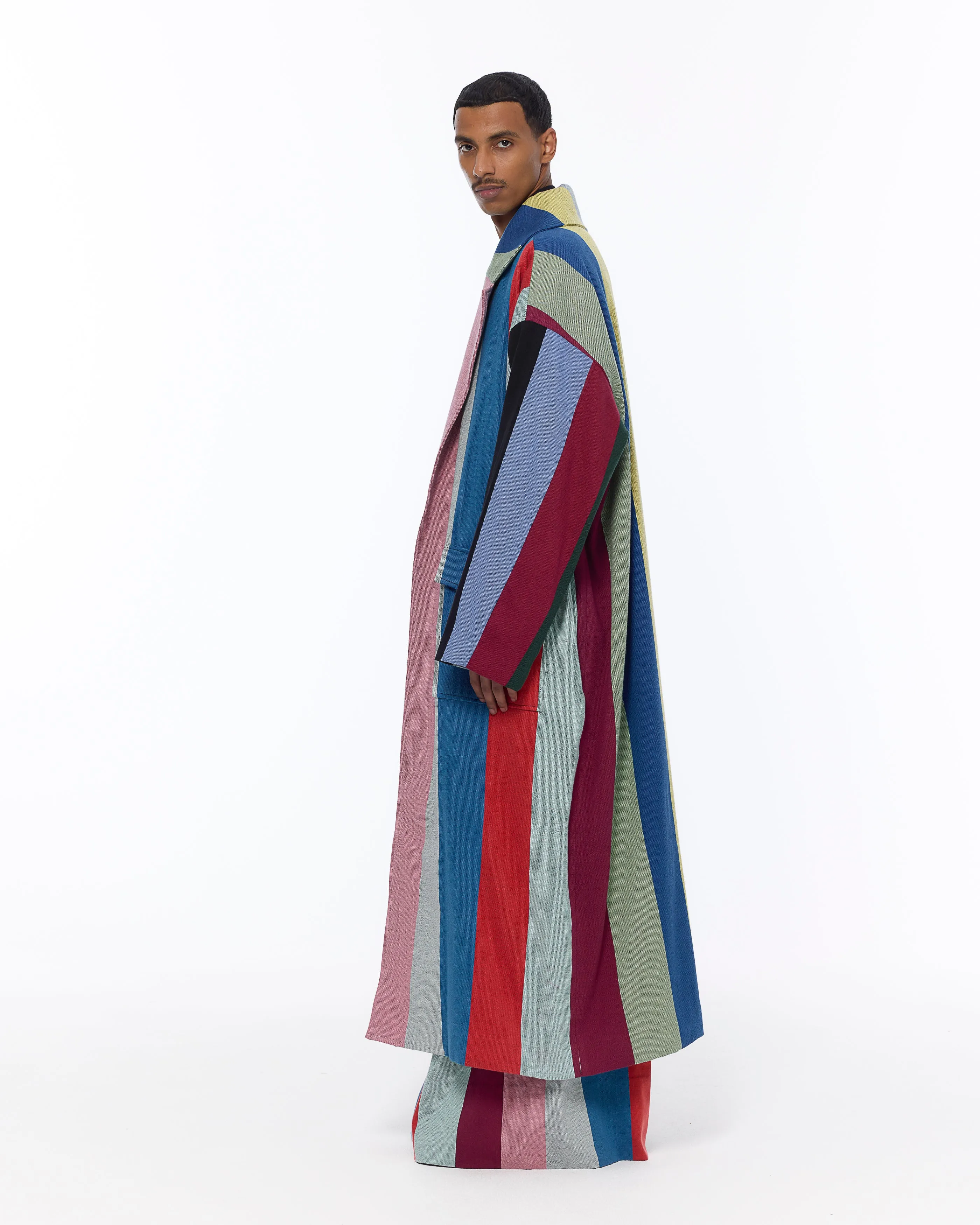 The Blanket Coat : Multicolor Stripe