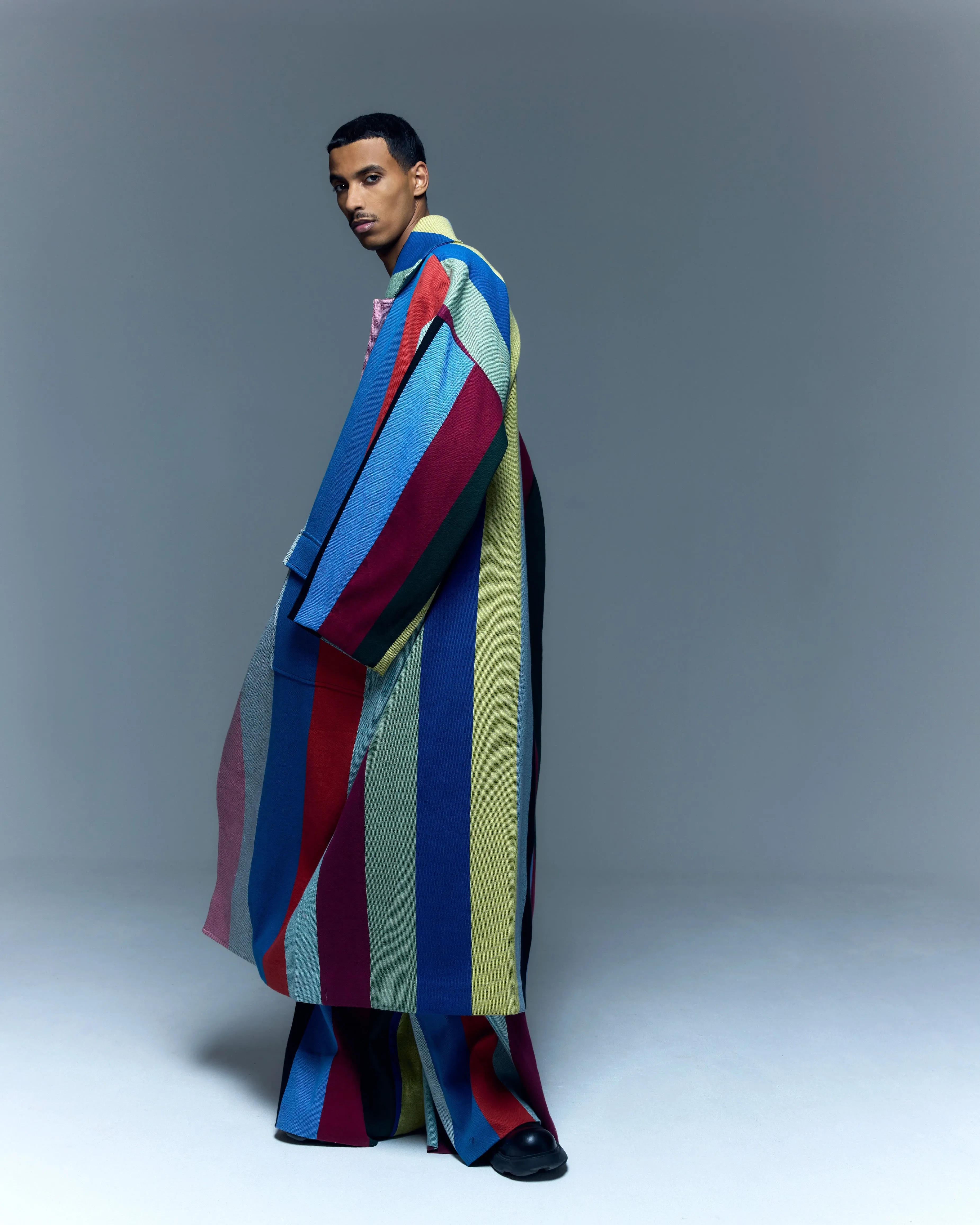 The Blanket Coat : Multicolor Stripe