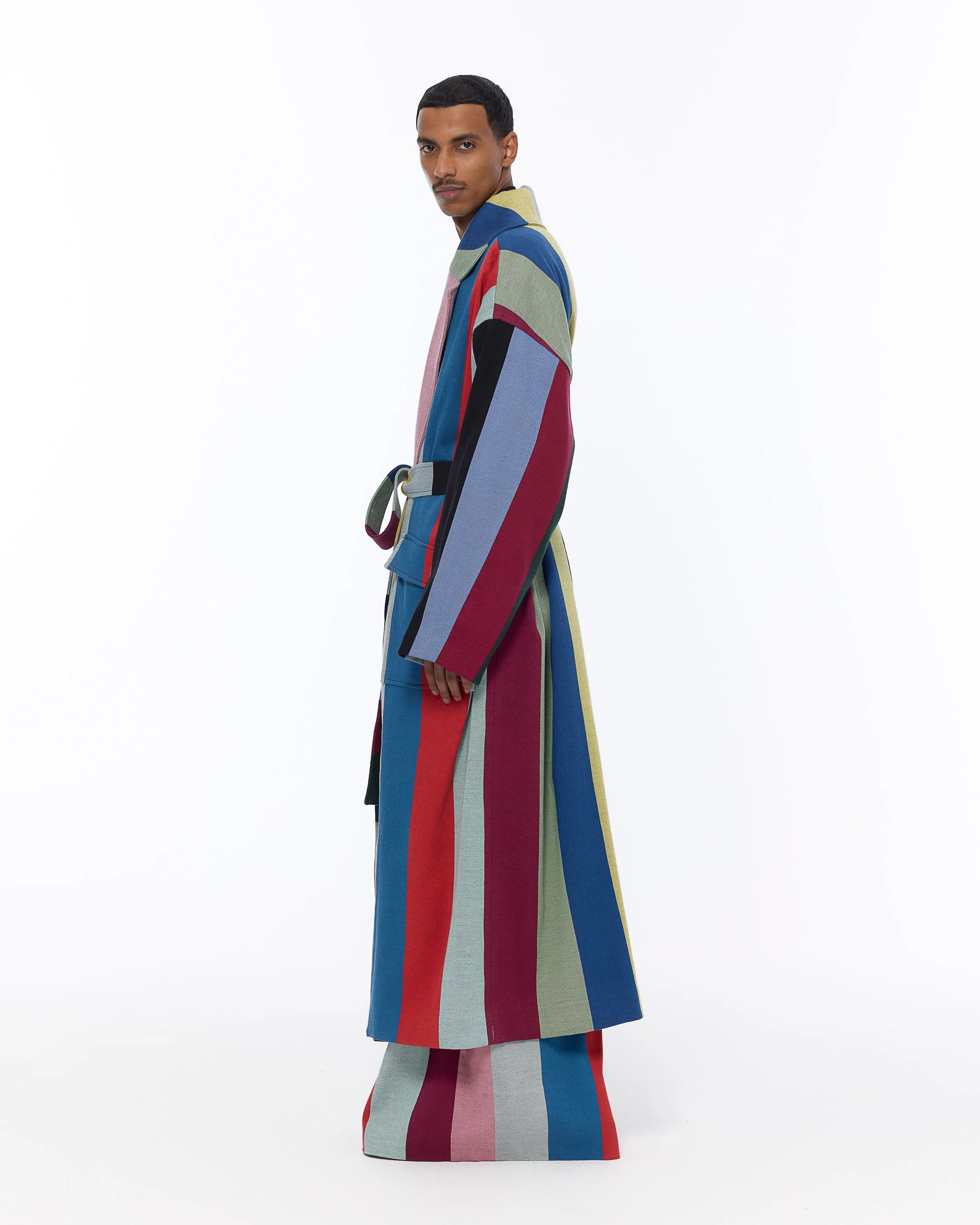 The Blanket Coat : Multicolor Stripe